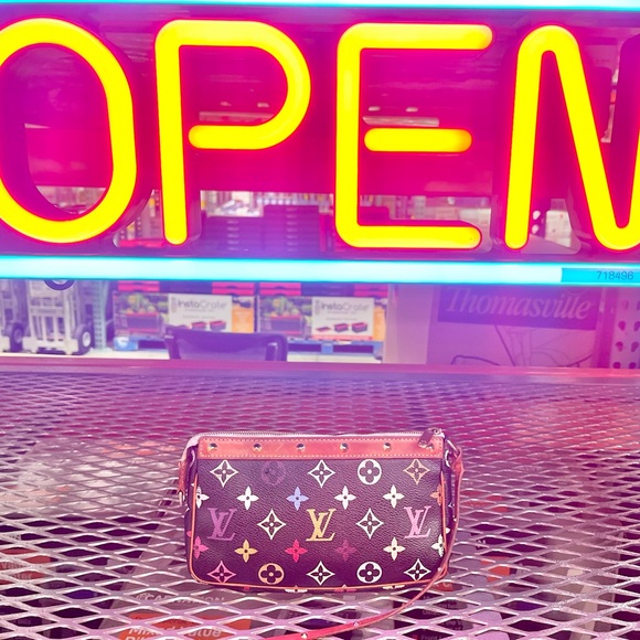 Louis Vuitton X Murakami Multicolore Pochette Noir - Picture 3 of 16